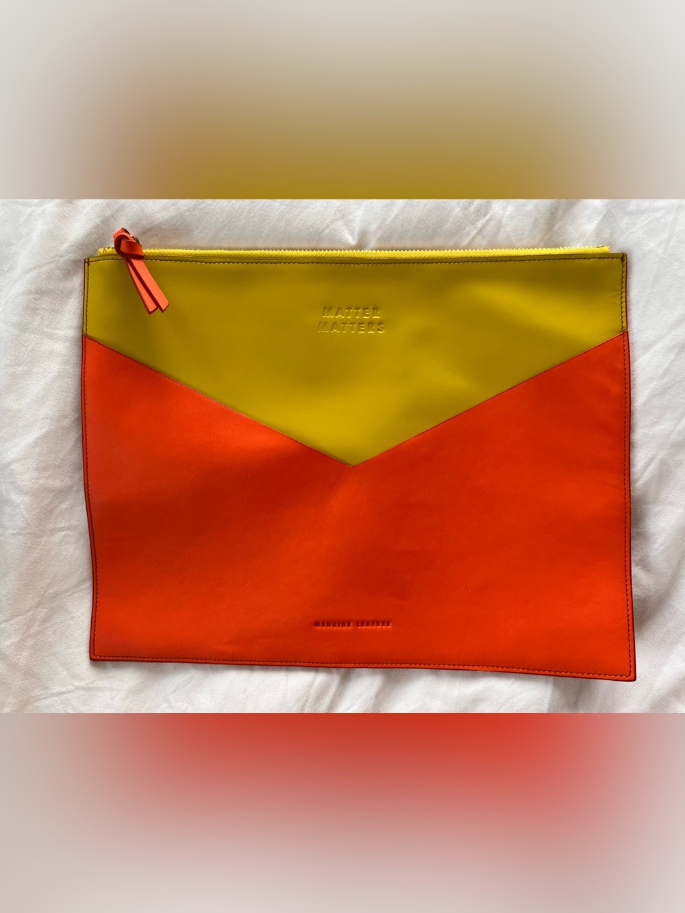 NWOT Matter Matters Colorblock Leather Envelope Clutch